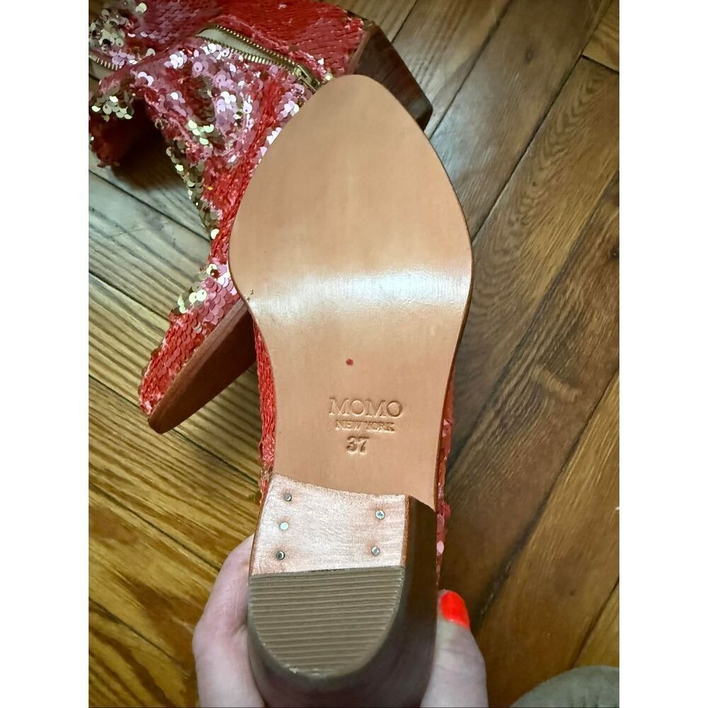 New Free People x Momo Chameleon Sequin Boots Size 37 - Picture 5 of 7